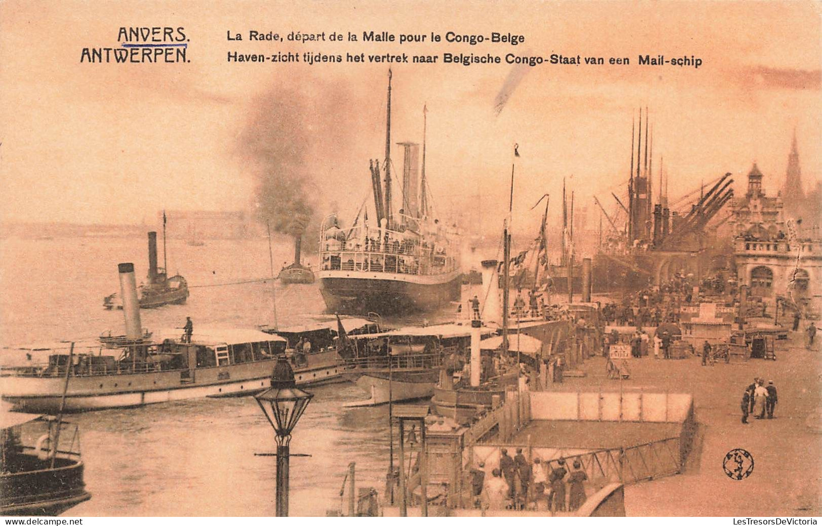 BELGIQUE - Anvers - La Rade - Départ De La Malle Pour Le Congo-Belge - Carte Postale Ancienne - Antwerpen