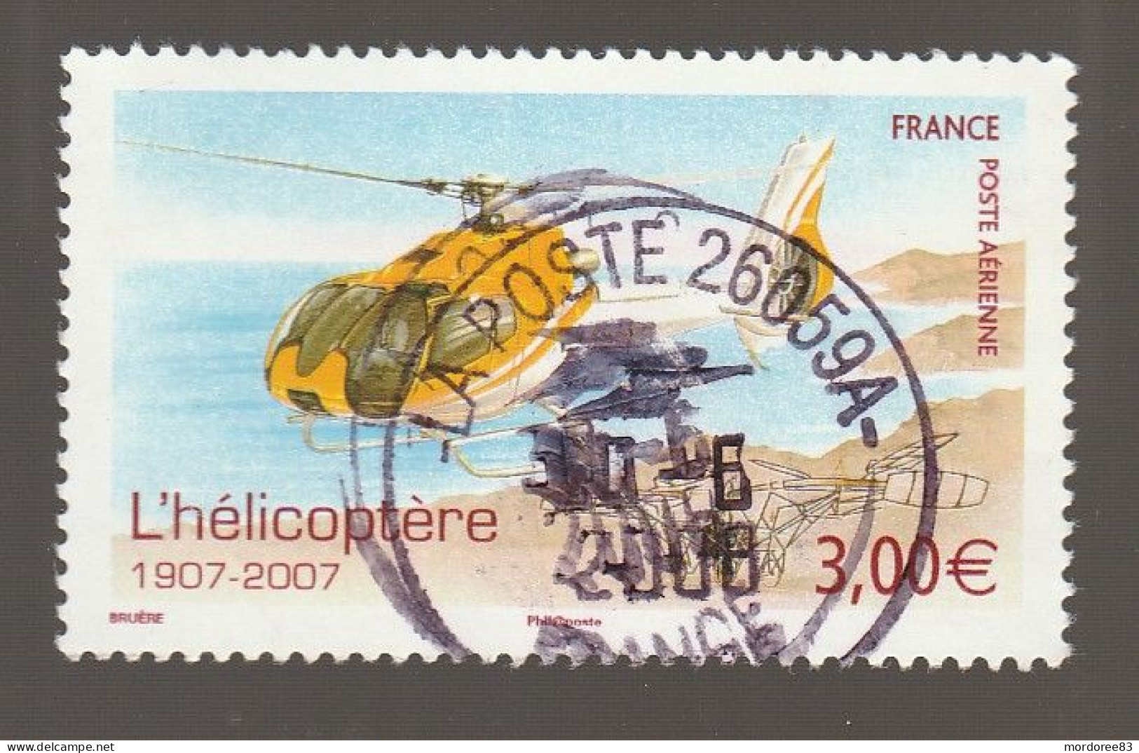 FRANCE 2007 TIMBRE OBLITERE CENTENAIRE DE L HELICOPTERE PA 70 OBLITERE - 1960-.... Used