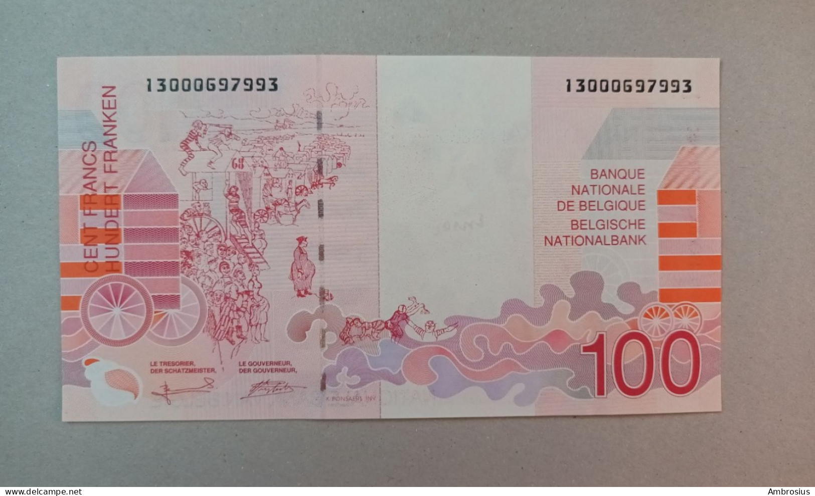 Topquality 100 Francs James Ensor - 100 Francs