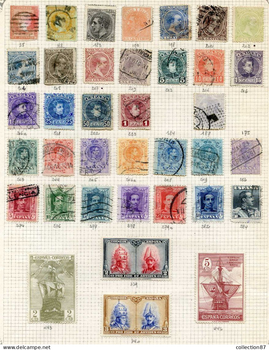 Réf 79 < ESPAGNE < LOT 401 Valeurs * * + * + Ø Used + MNH * * + MH * Cote 362.00 € < Scan Numero Yvert  -- ESPANA SPAIN - Collections