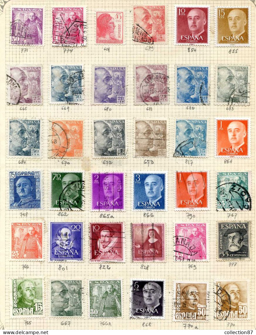 Réf 79 < ESPAGNE < LOT 401 Valeurs * * + * + Ø Used + MNH * * + MH * Cote 362.00 € < Scan Numero Yvert  -- ESPANA SPAIN - Collezioni