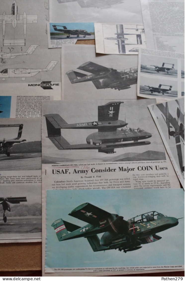 Lot De 56g De Coupures De Presse Et Photos De L'aéronef Américain North American OV-10A (projet Coin) - Aviation