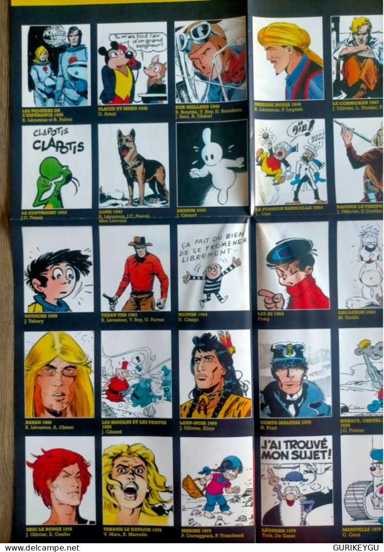 pif gadget poster la parade des héros 2000 RAHAN nasdine Hodja LES AS TOTOCHE léonard CORTO MALTESE LEO CEZARD teddy ted