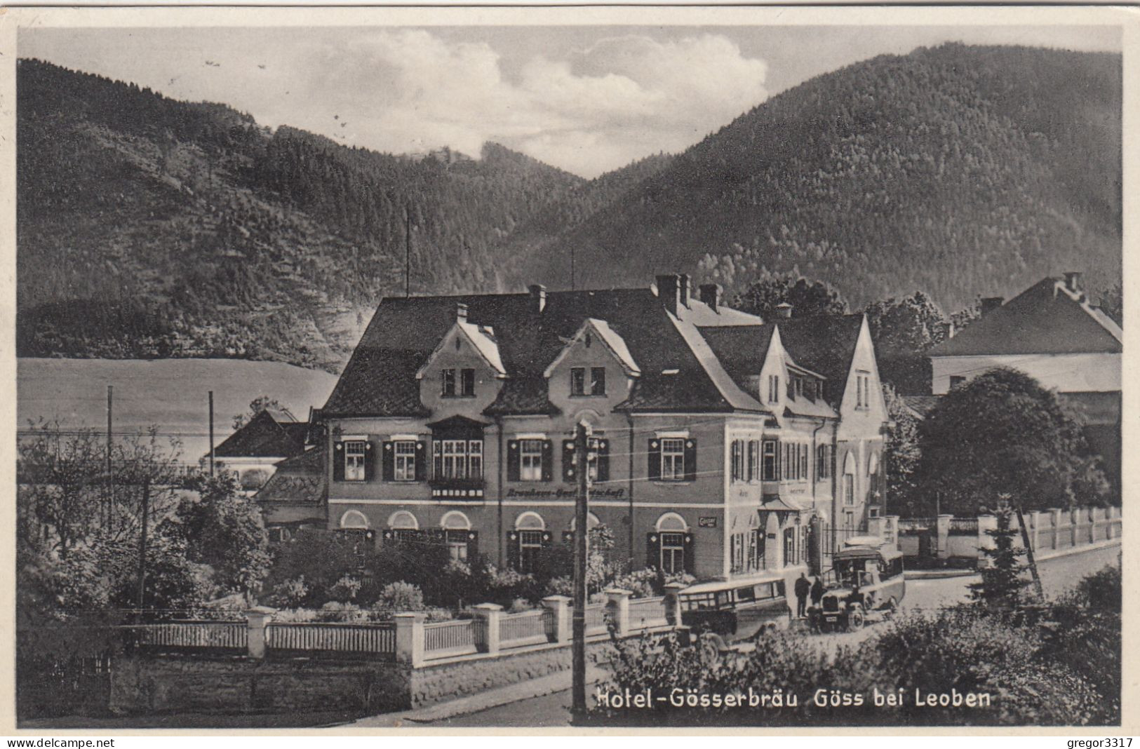 E1707) GÖSS Bei LEOBEN - Hotel GÖSSERBRÄU U. Alte BUSSE - BUS - Top !! 1933 - Leoben