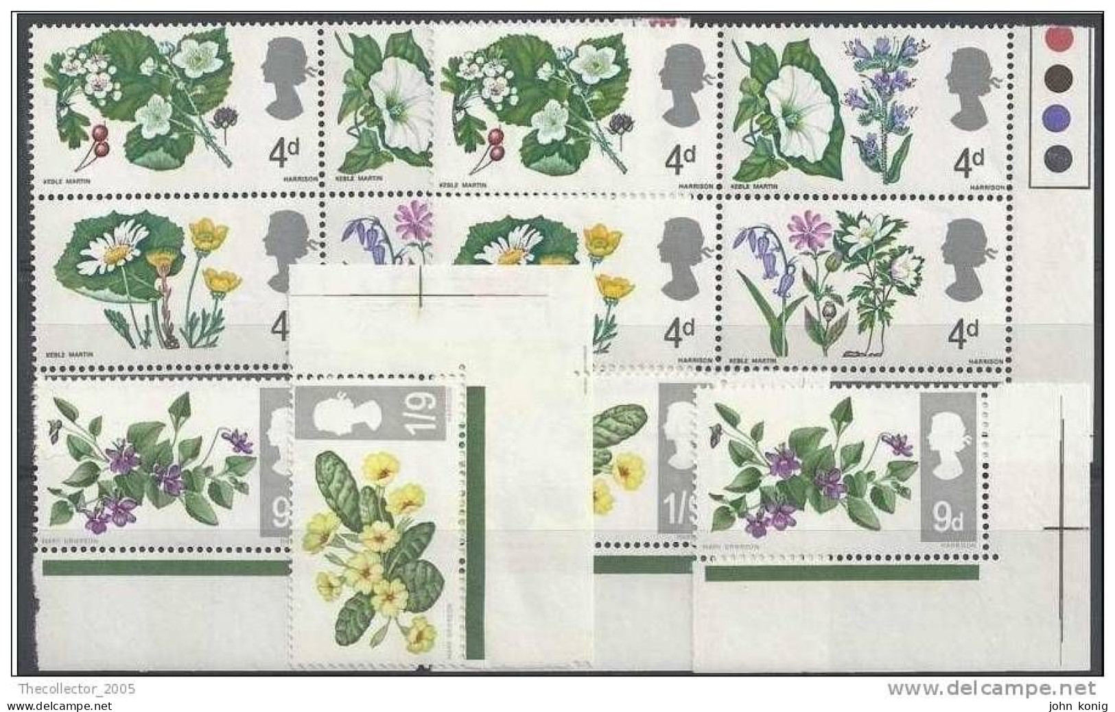 GRAN BRETAGNA - INGHILTERRA - GREAT BRITAIN - ENGLAND - Lotto Di Nuovi - Stamps Lot New-mint ( Flowers) - Collezioni