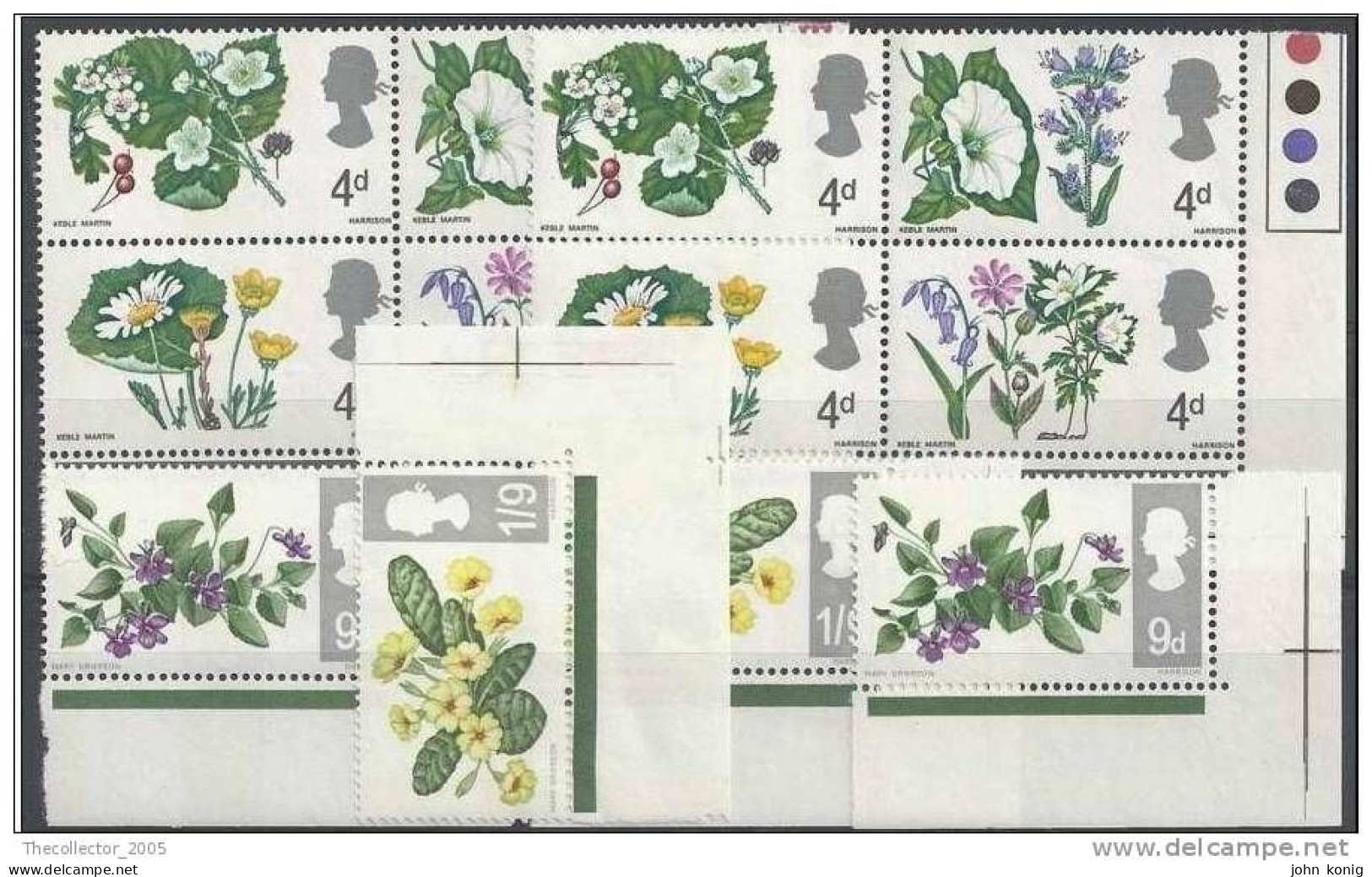 GRAN BRETAGNA - INGHILTERRA - GREAT BRITAIN - ENGLAND - Lotto Di Nuovi - Stamps Lot New-mint ( Flowers) - Collections