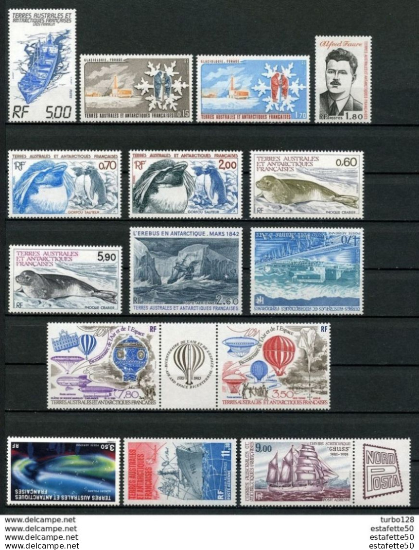 TAAF;1983;1984,année Complète;n° 101 à 108 + PA N°79 à 85 ;NEUFS**;MNH - Full Years