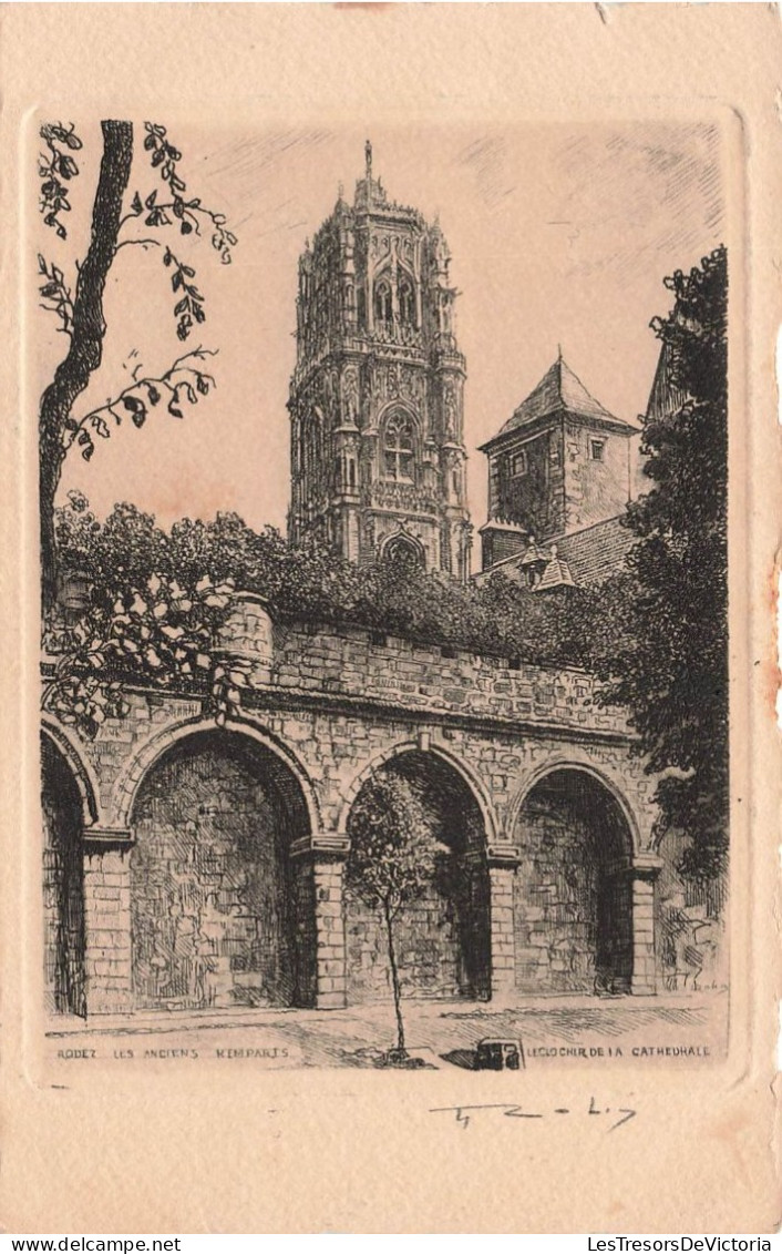 FRANCE - Rodez - Les Anciens Remparts - Le Clocher De La Cathédrale - Carte Postale Ancienne - Rodez