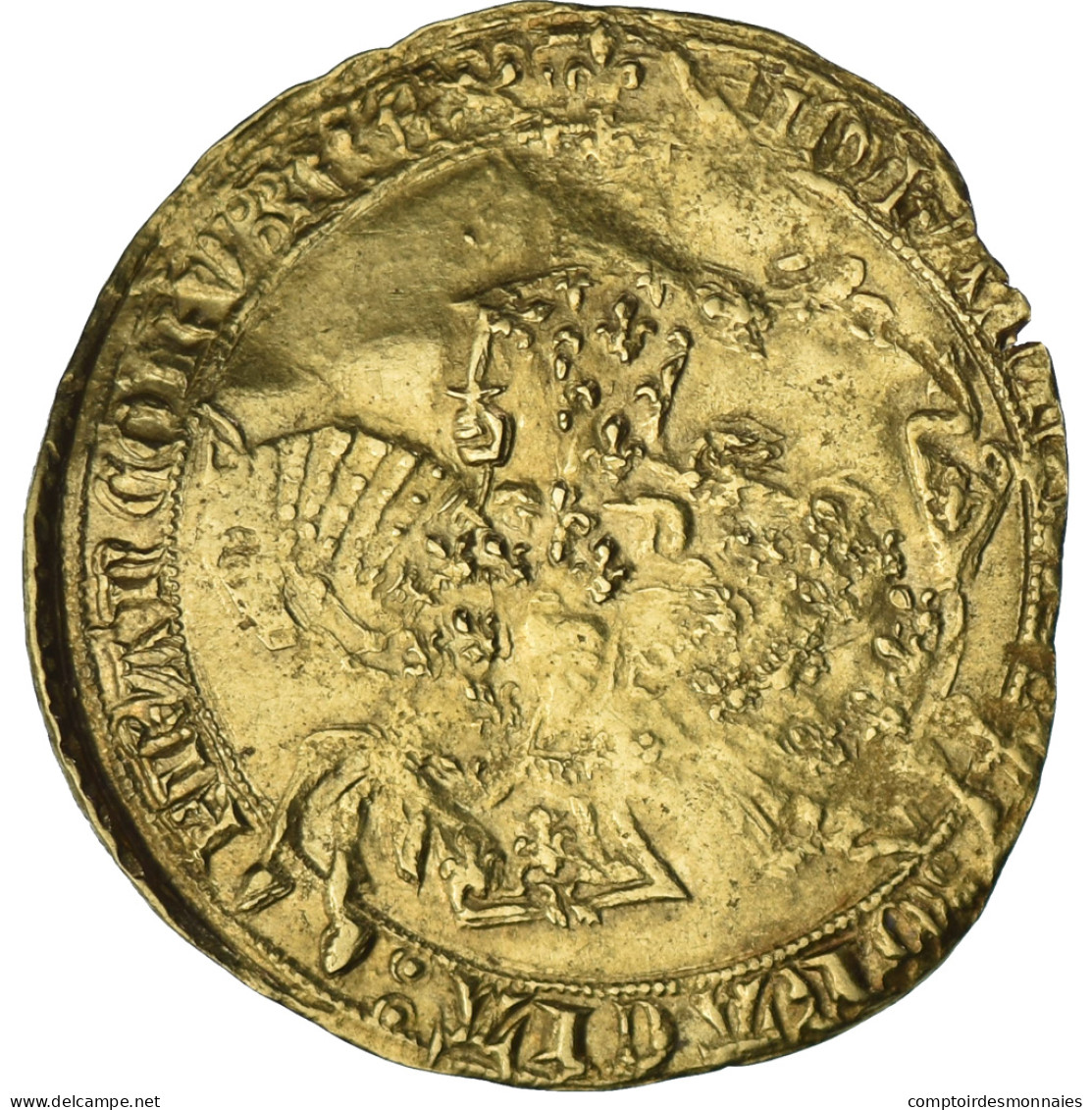France, Jean II Le Bon, Franc à Cheval, 1360-1364, Or, SUP, Duplessy:294 - 1350-1364 Jan II Van Frankrijk (De Goede)