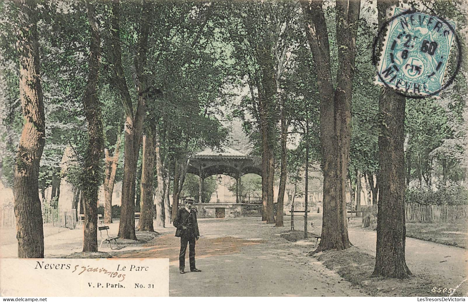 FRANCE -  Nevers - 5 Janvier 1905 - Le Parc - Colorisé - Carte Postale Ancienne - Nevers