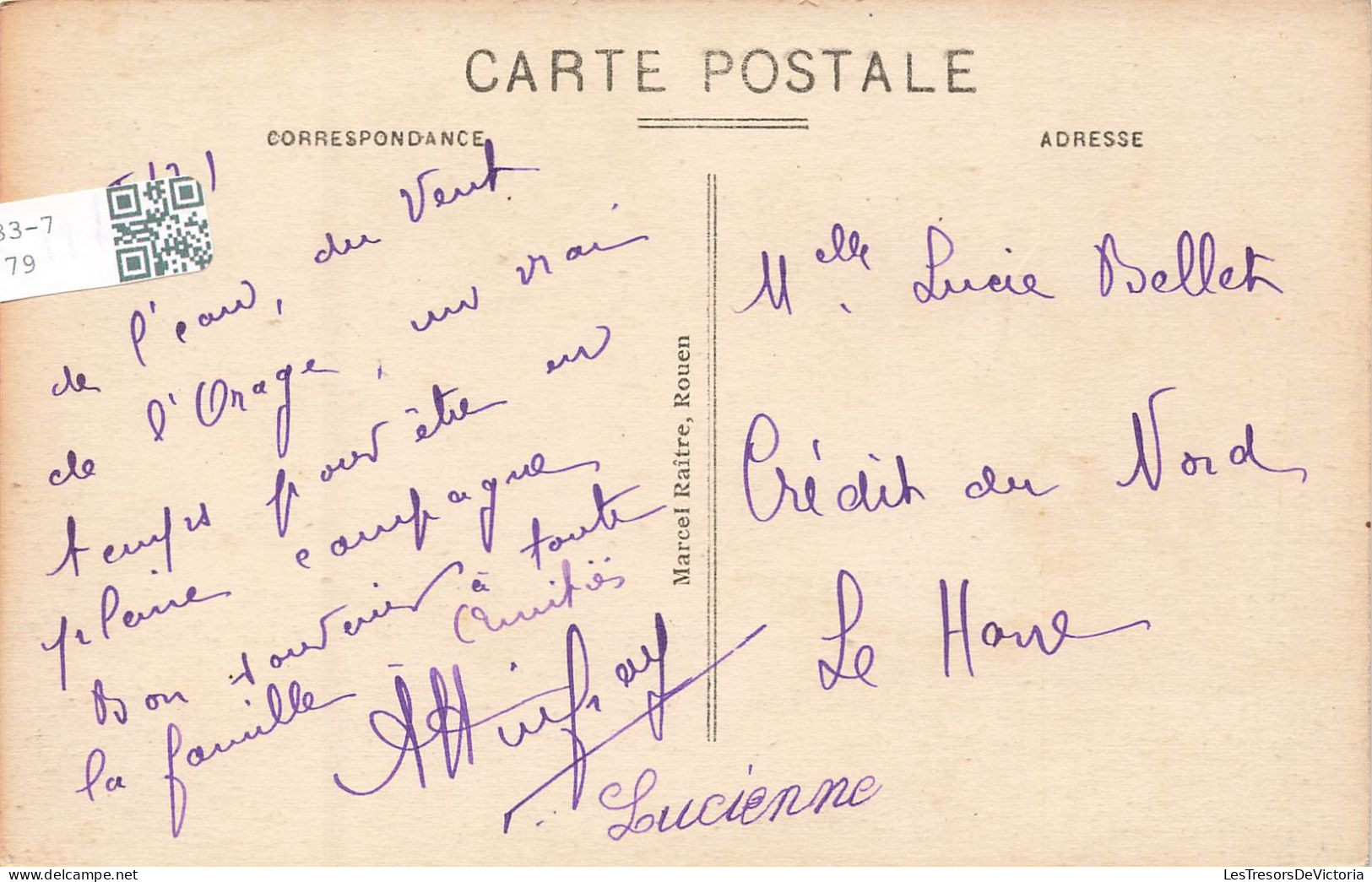 FRANCE - Bosc Le Hard - Route De La Gare - Hotel Chemin De Fer - Carte Postale Ancienne - Autres & Non Classés