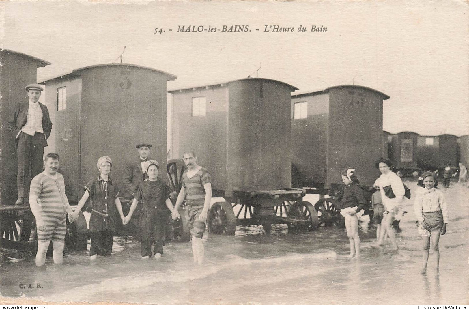 FRANCE - Malo Les Bains - L'heure Du Bain - Animé - Cabines - Carte Postale Ancienne - Malo Les Bains