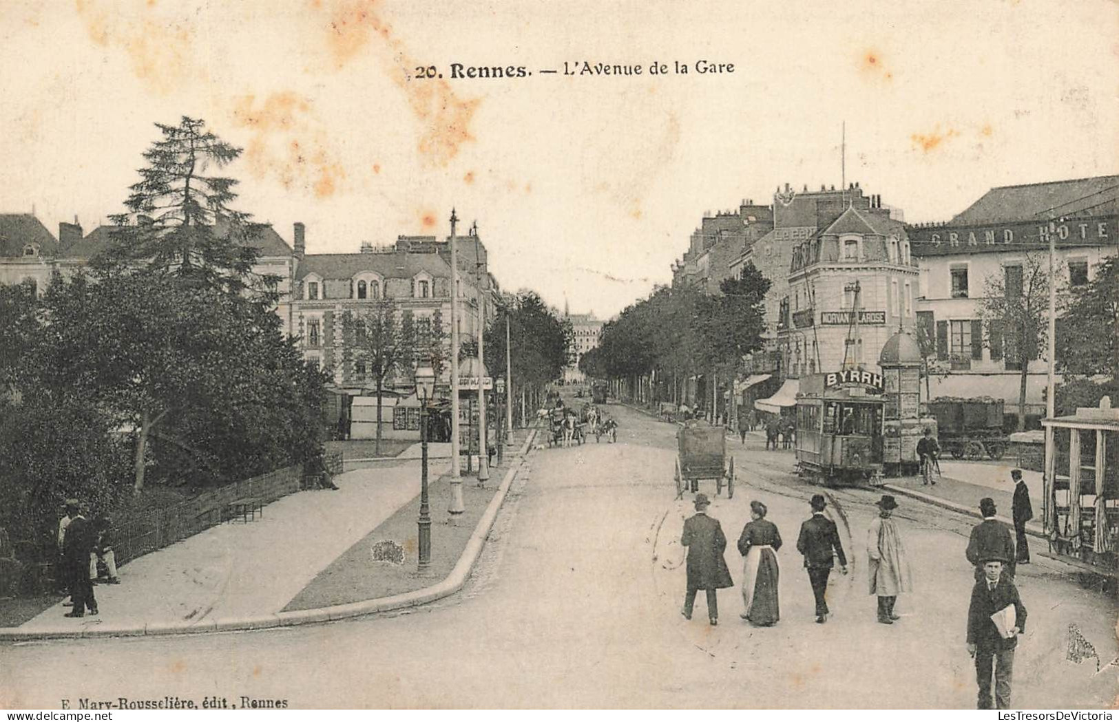 FRANCE - Rennes - L'avenue De La Gare - Animé - Carte Postale Ancienne - Rennes