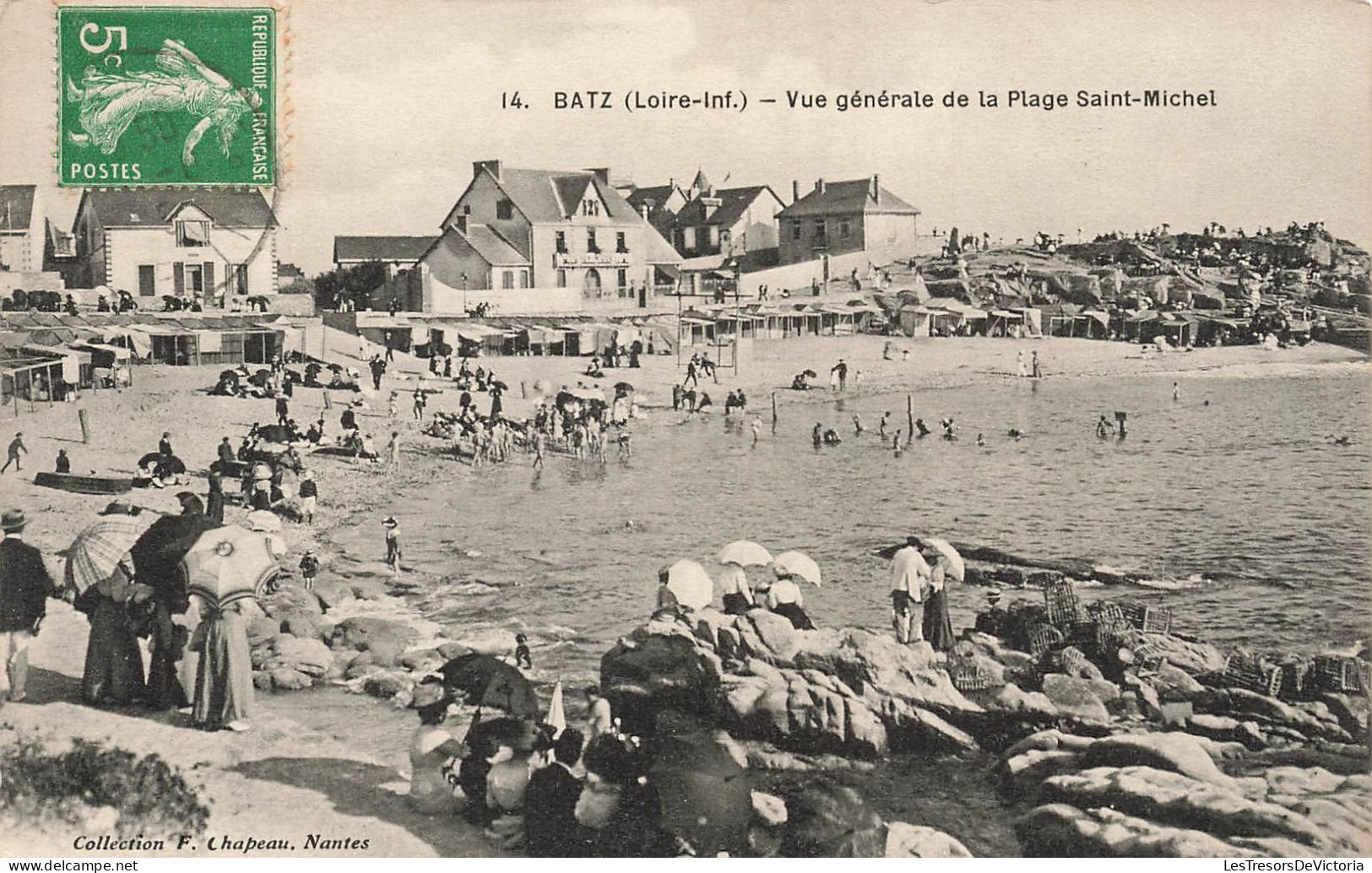 FRANCE -  Batz - Vue Générale De La Plage Saint Michet - Animé - Carte Postale Ancienne - Batz-sur-Mer (Bourg De B.)