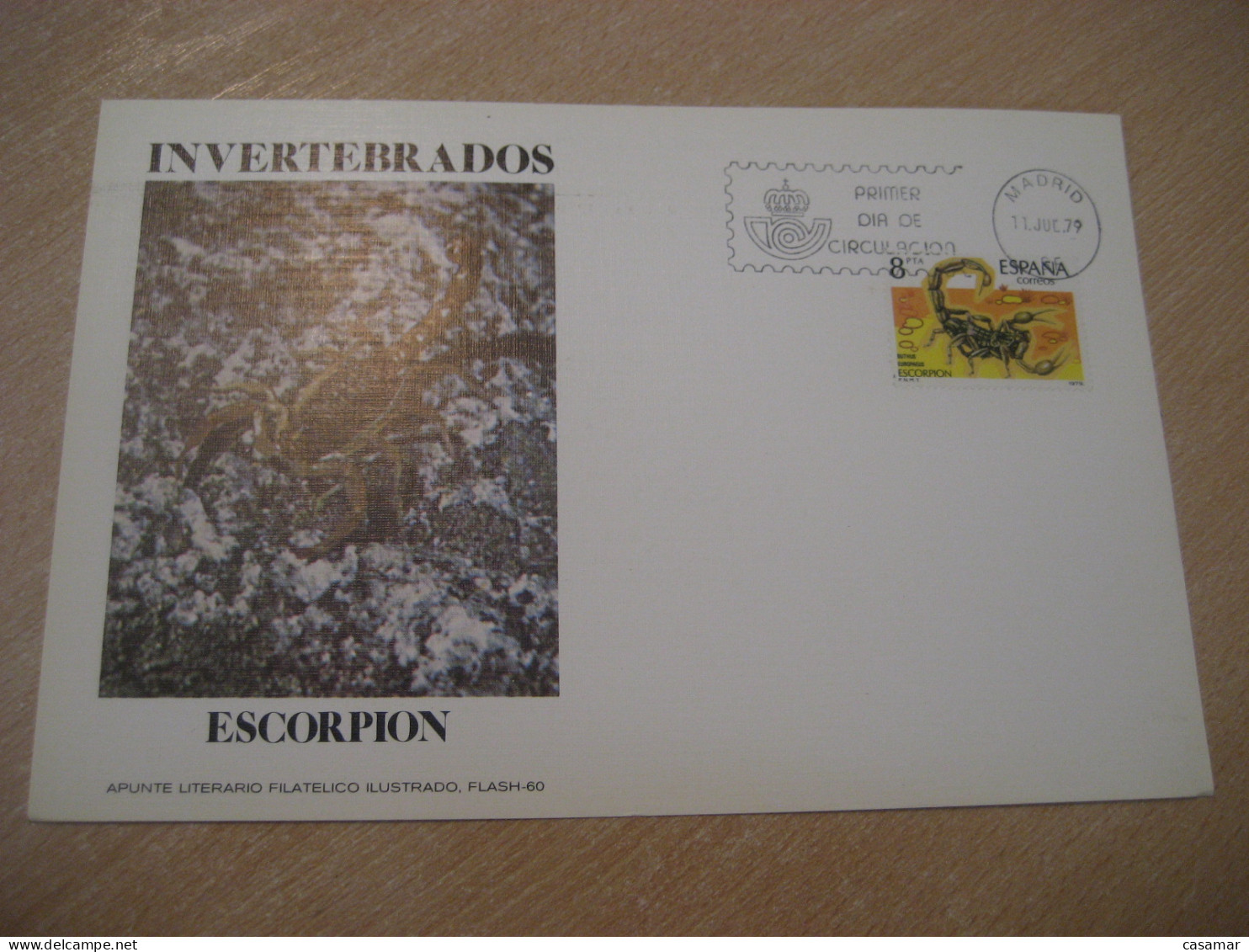 MADRID 1979 Scorpion Scorpions Arachnid Crustacean Big Maxi Maximum Card SPAIN Crustaceans Crustaces - Schalentiere