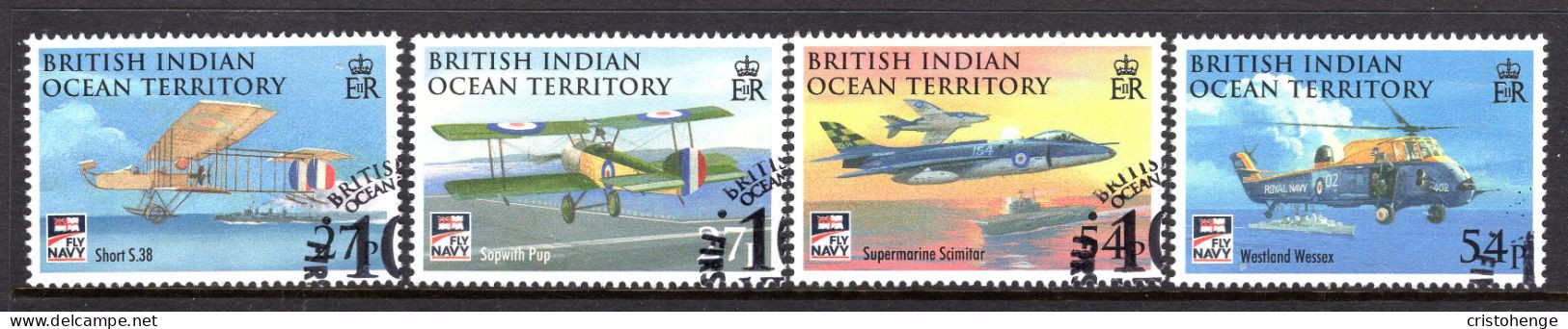 British Indian Ocean Territory, BIOT 2009 Centenary Of Naval Aviation Set CTO Used (SG 403-406) - Territorio Británico Del Océano Índico