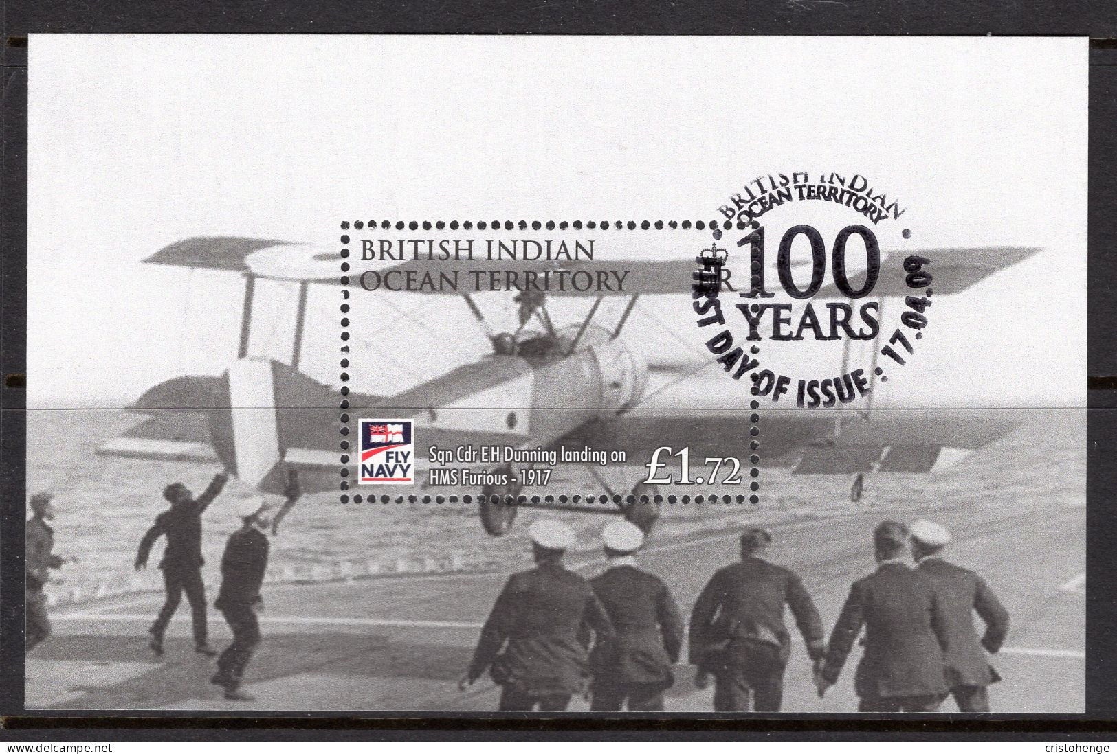 British Indian Ocean Territory, BIOT 2009 Centenary Of Naval Aviation MS CTO Used (SG MS407) - Territoire Britannique De L'Océan Indien