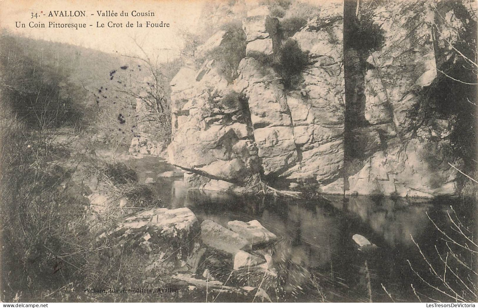 FRANCE - Avallon - Vallée Du Cousin - Un Coin Pittoresque - Le Crot De La Foudre - Carte Postale Ancienne - Autres & Non Classés