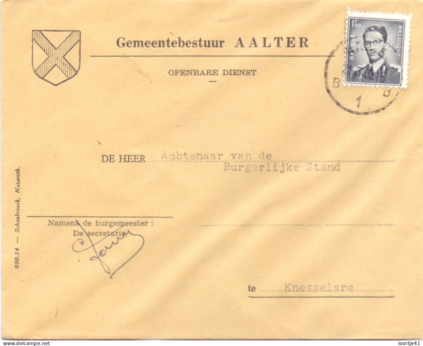 Omslag Enveloppe - Gemeentebestuur Aalter - Covers