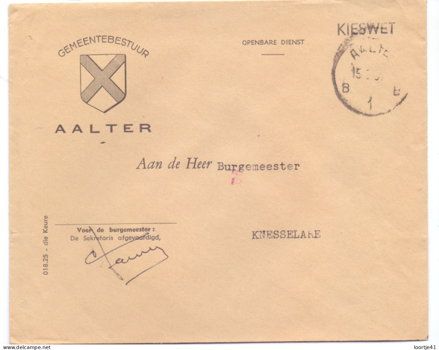 Omslag Enveloppe - Gemeentebestuur Aalter - Covers