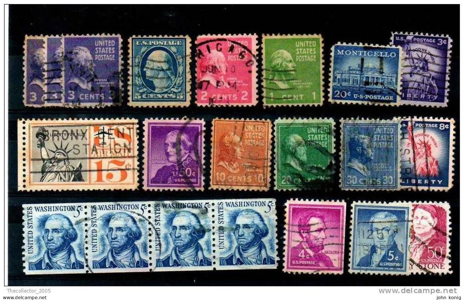 STATI UNITI D'AMERICA - U.S.A. - Lotto Francobolli Usati Classici - Lot Of Classic Used Stamps - Collections