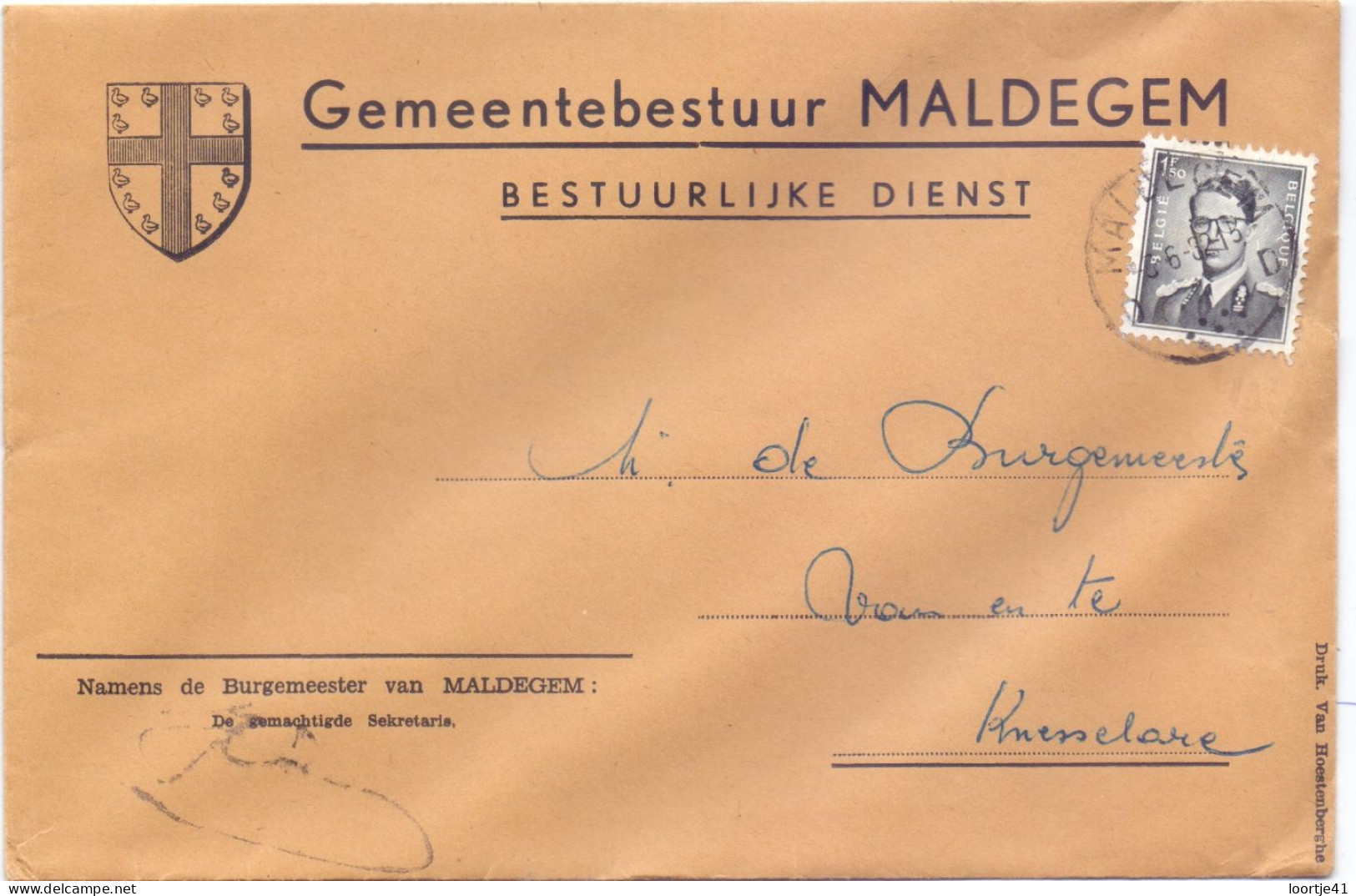 Omslag Enveloppe - Gemeentebestuur Maldegem - Covers