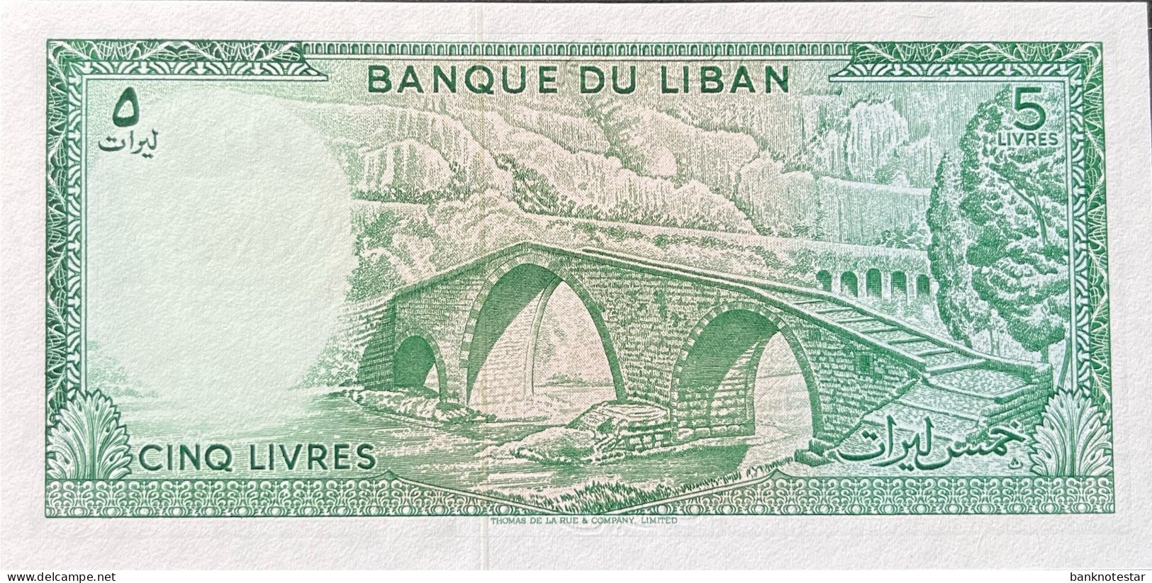 Lebanon 5 Livres, P-62c (1978) - UNC - Liban