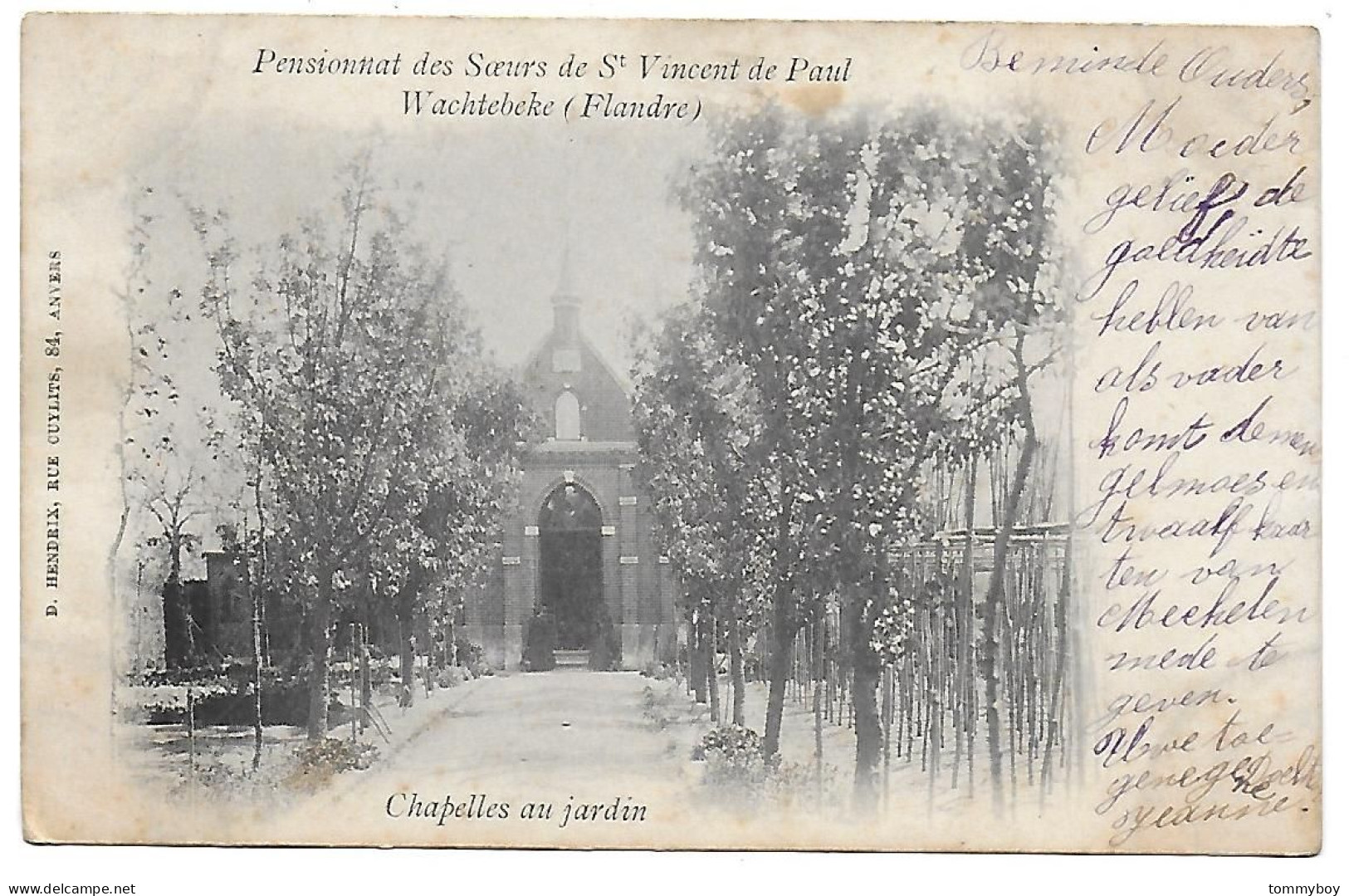 CPA Wachtebeke, Pensionnat De St Vincent De Paul, Chapelles Au Jardin - Wachtebeke