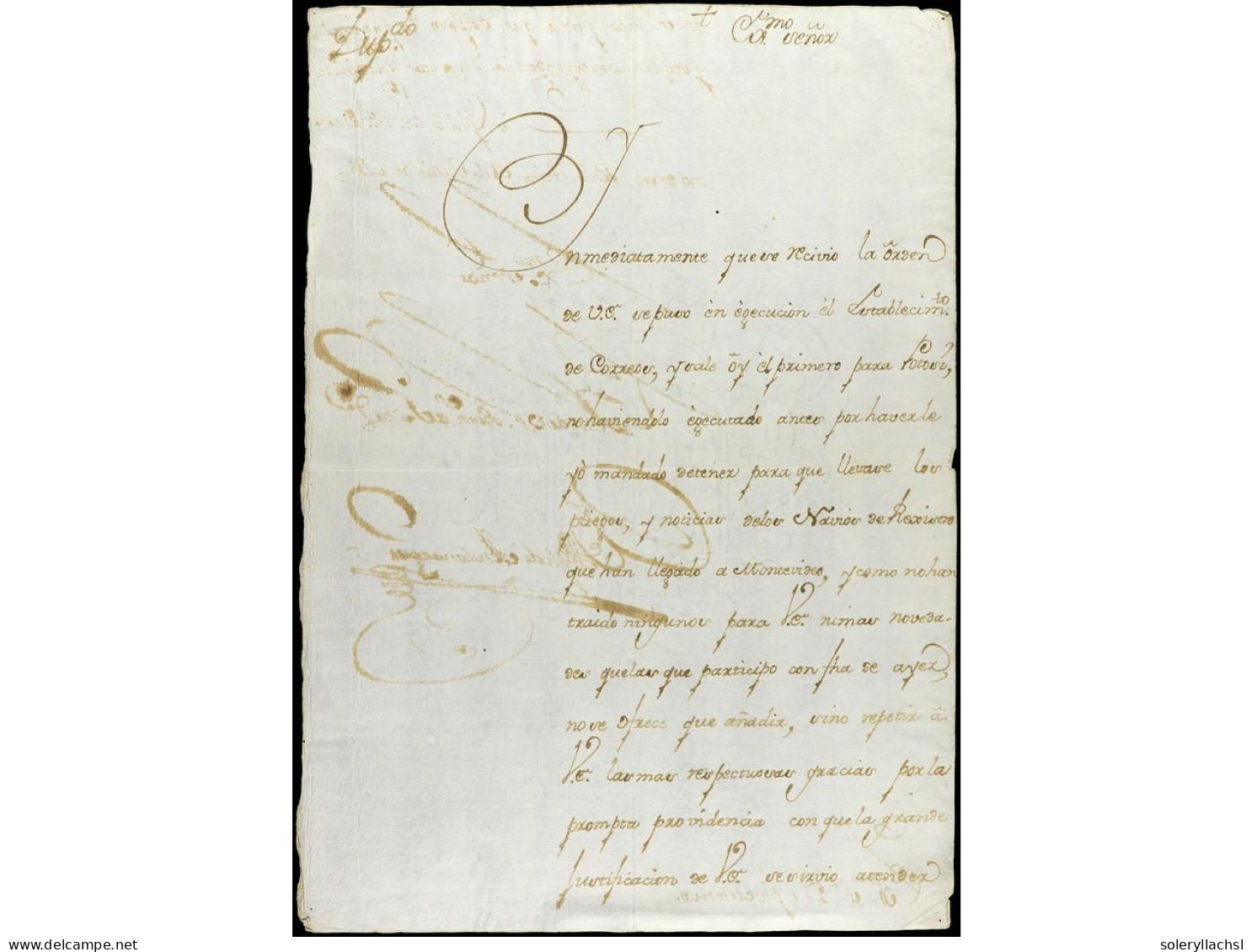 ARGENTINA. ESTABLECIMIENTO DE CORREOS EN BUENOS AIRES. Documento Fechado El 31 De Julio De 1748 Y Firmado Por Joseph And - Other & Unclassified