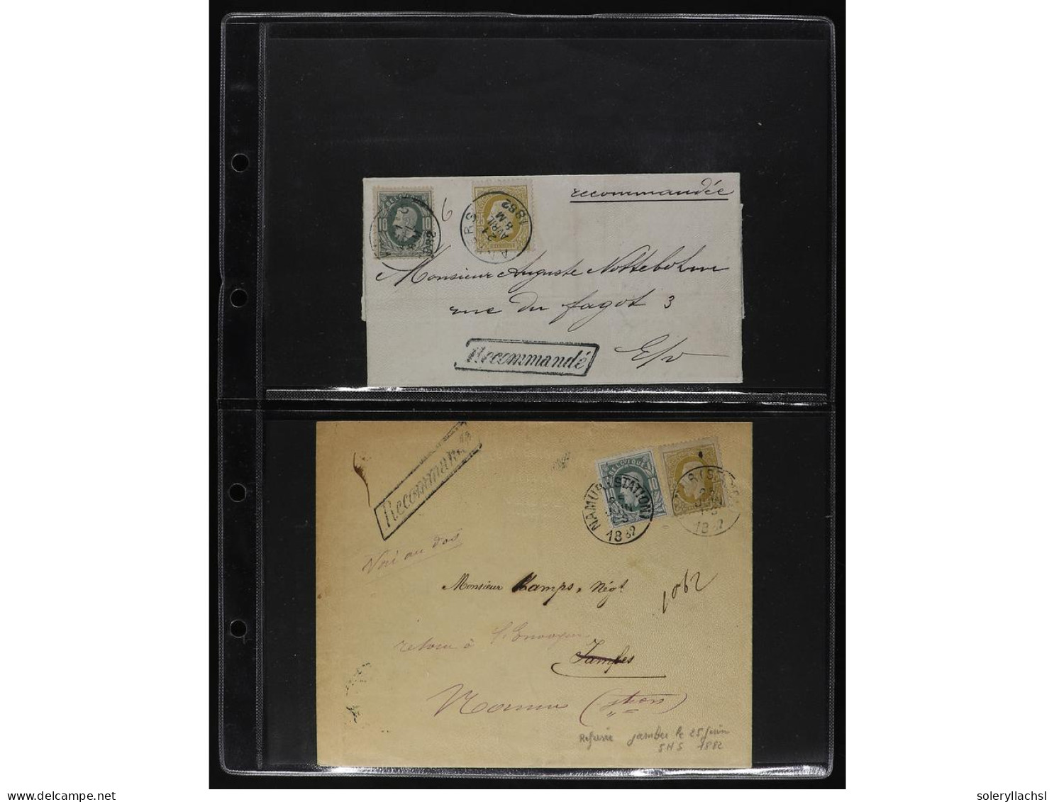 BELGICA. 1872-81. Lot Of 29 Registered Covers. - Other & Unclassified