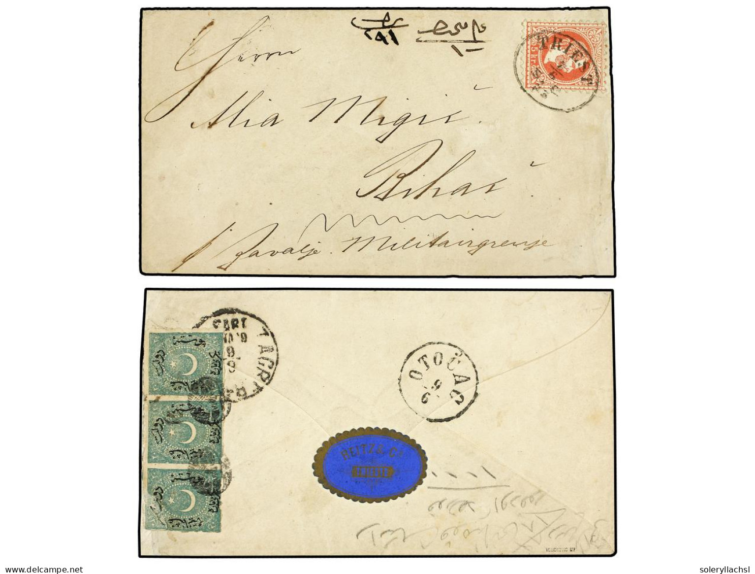BOSNIA-HERZEGOVINA. 1873 (June 7). Cover To 'BIHAC, MILITARGRENZE' (Bosnia) Franked By 1867/74 5kr. Red Tied By Oval TRI - Altri & Non Classificati