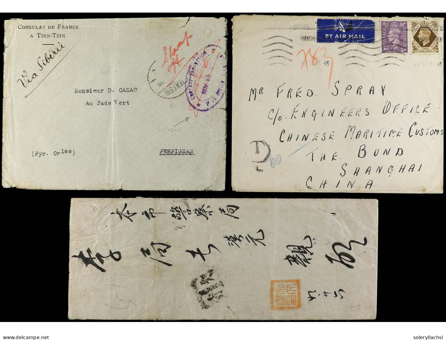 CHINA. 1901-30. Lot Of 8 Covers With POSTAGE DUE Stamps. - Otros & Sin Clasificación