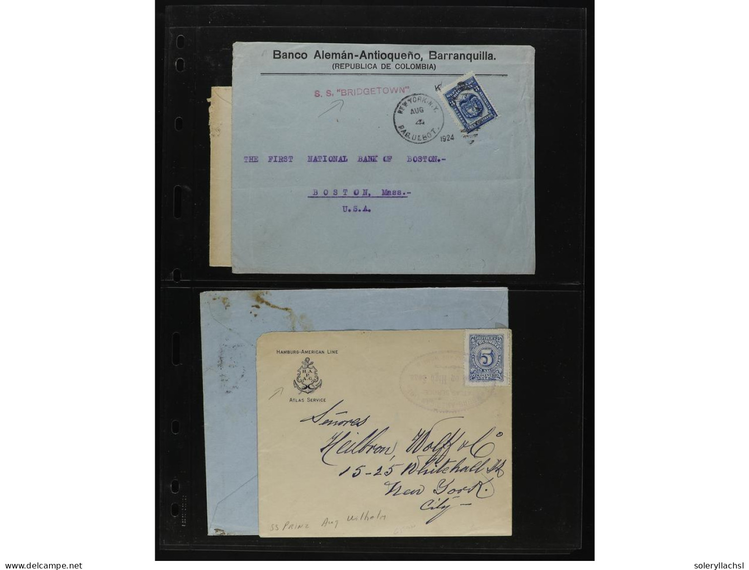 COLOMBIA. 1900-1930. Lot Of 26 Covers Posted At Sea. - Autres & Non Classés