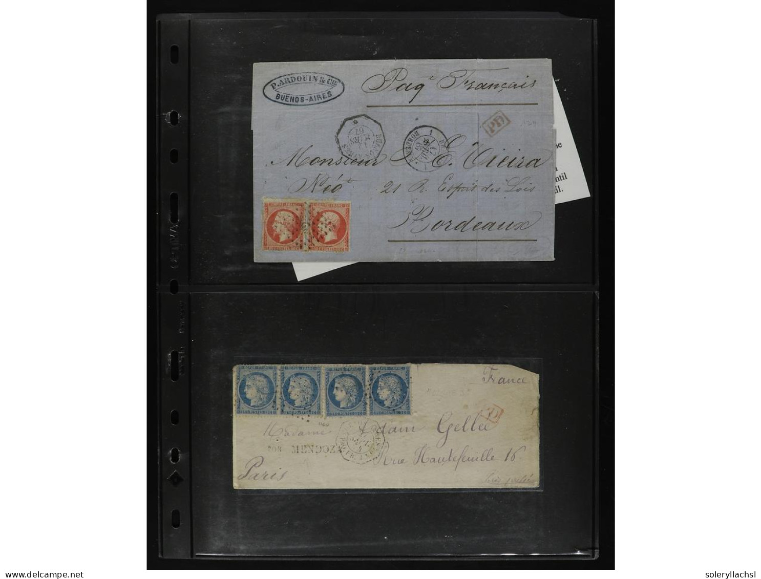 FRANCIA. MARITIME MAIL, 9 Covers From Argentina. - Other & Unclassified