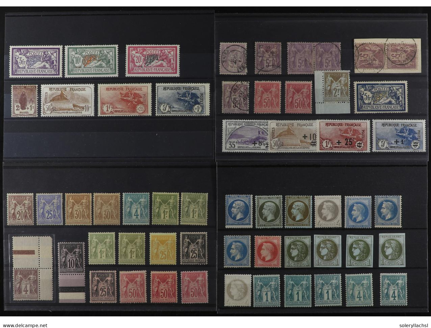 **/*/º/ FRANCIA. 1862-1927. Lot Of Mint And Used Stamps. Yvert.12.600€. - Altri & Non Classificati