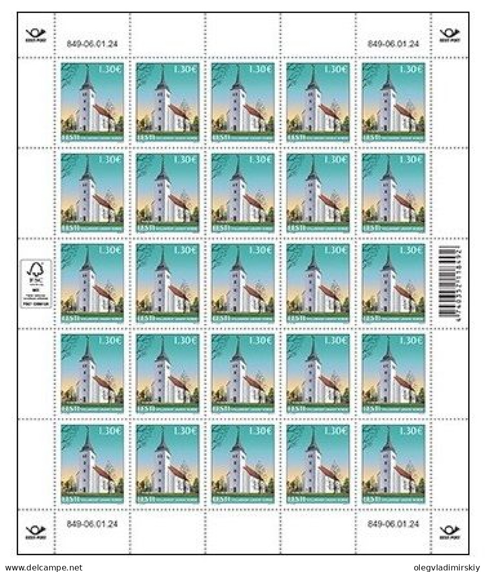 Estonia Estland Estonie 2024 St. John’s Church In Viljandi Omniva Sheetlet MNH - Christianisme