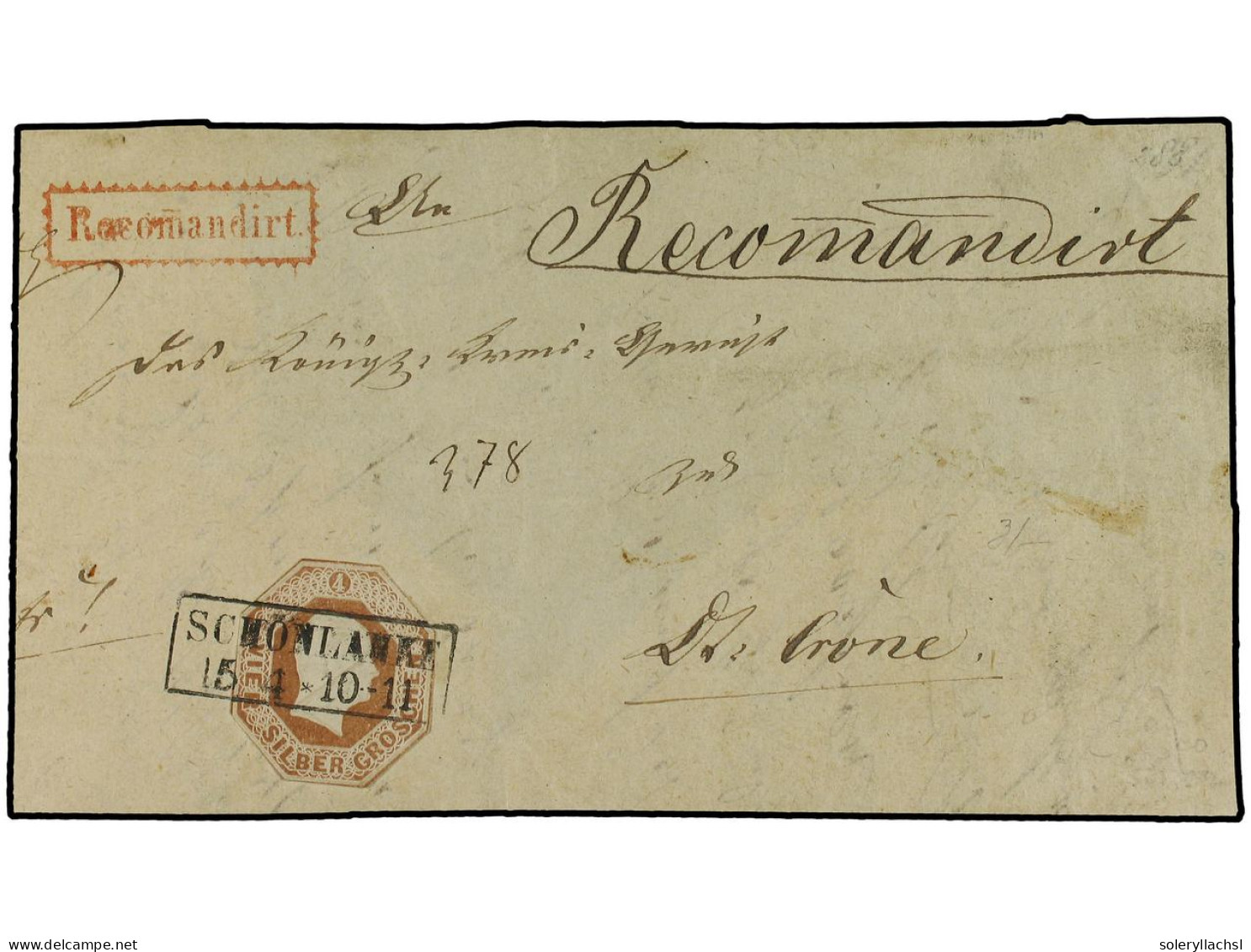 ALEMANIA ANTIGUOS ESTADOS: PRUSIA. (1853 CA). Cover Front And Part Back Sent Registered With Extraordinary Usage Of Post - Other & Unclassified