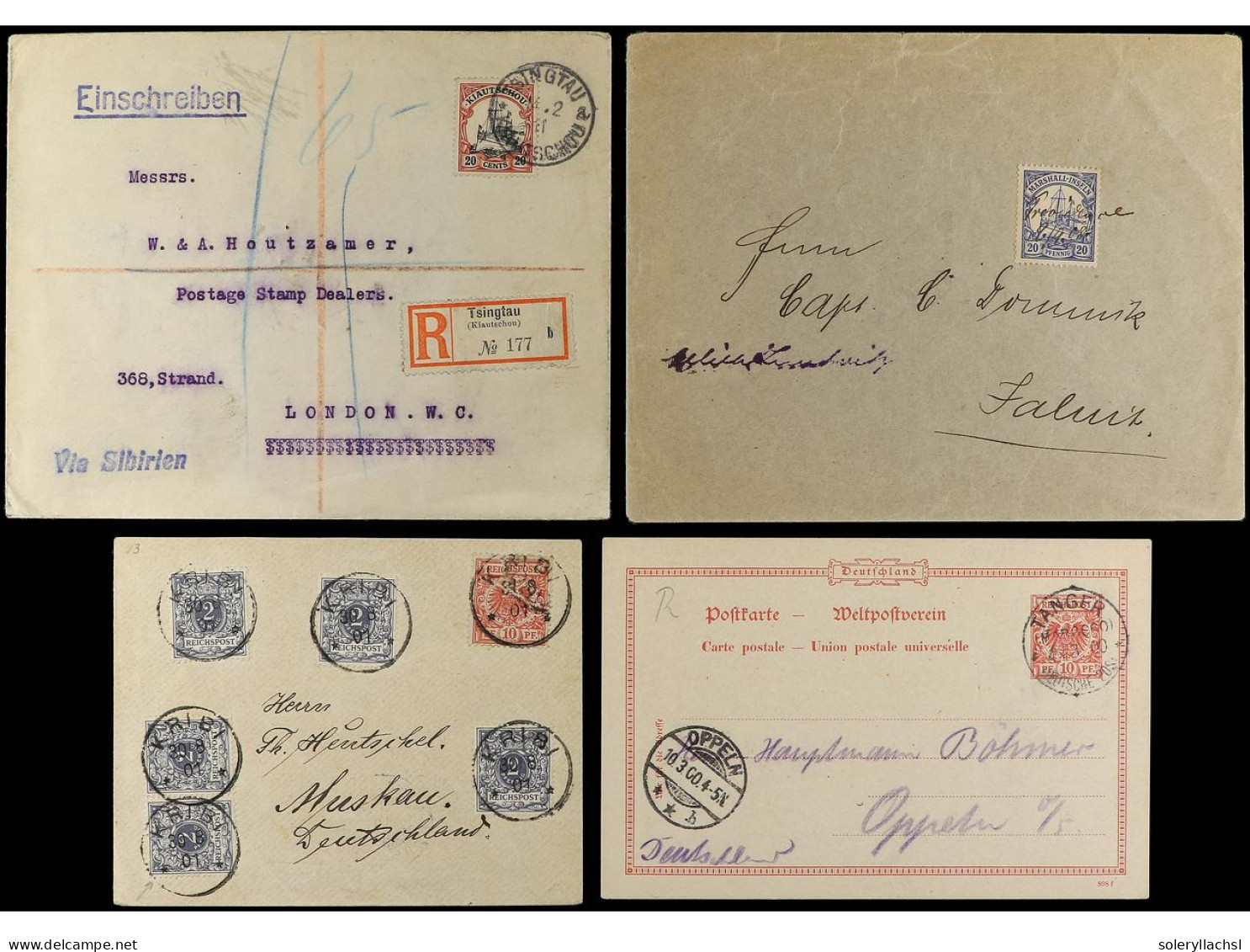 COLONIAS ALEMANAS. 1900-13. Lot Of 10 Covers And Cards. - Autres & Non Classés