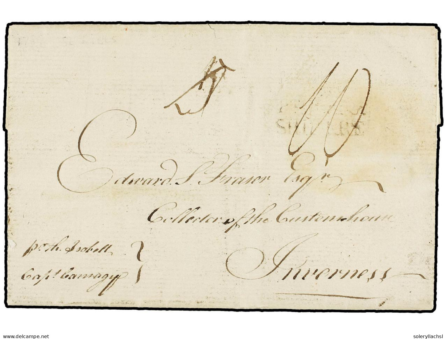 SAN KITTS-NEVIS. 1789. OLD ROAD To INVERNESS (Scotland). Entire Letter Endorsed 'pr. Sta. Isabella, Capt. Camagip' Rated - Altri & Non Classificati