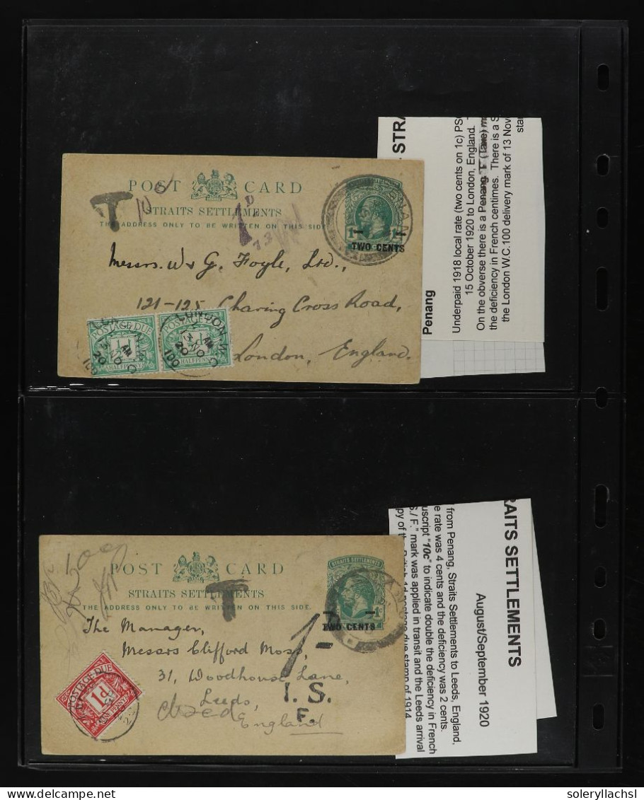 STRAITS SETTLEMENTS. 1900-1935. Lot of 36 covers.