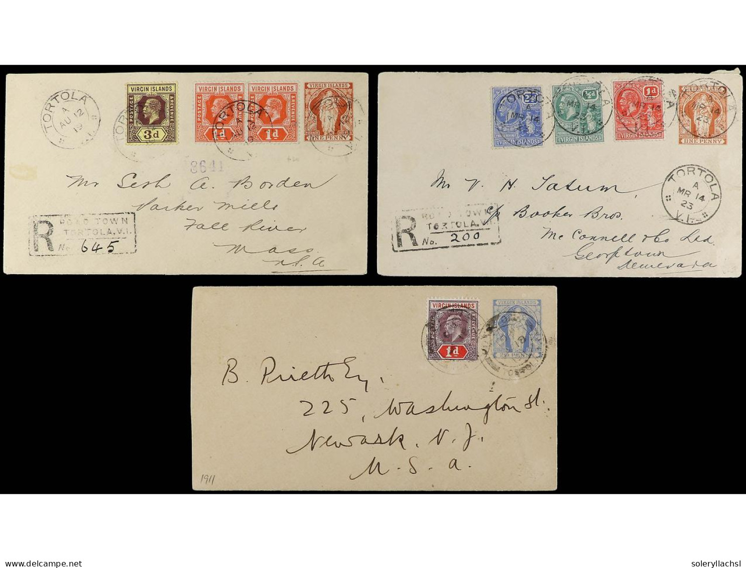 ISLAS VIRGENES. 1900-1919. 6 Covers, Diverse Frankings. - Autres & Non Classés