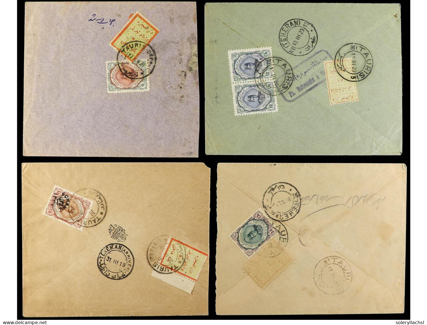 IRAN. 1918-19. 11 Covers With FEMINE RELIEF Stamps. - Other & Unclassified