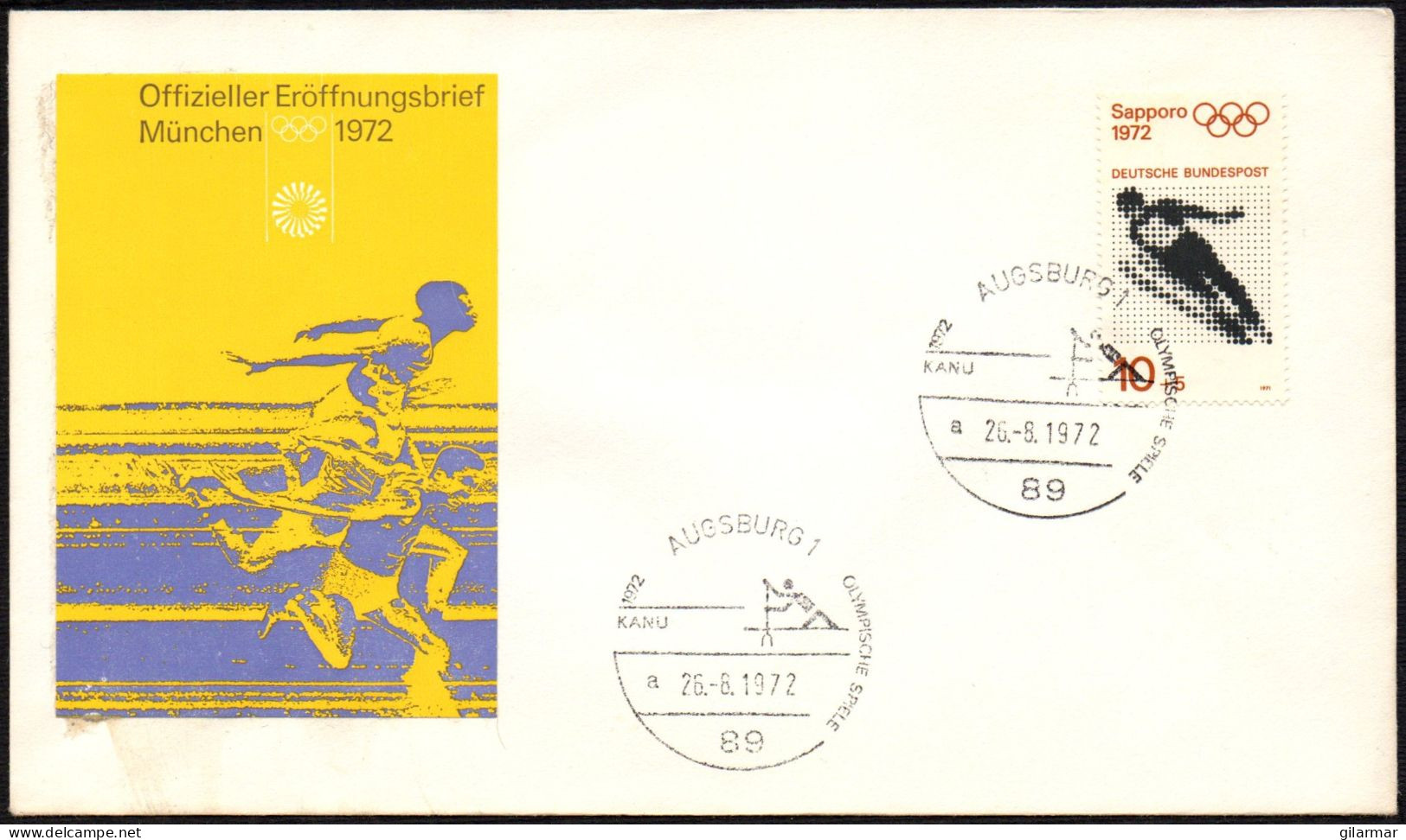 GERMANY AUGSBURG 1972 - OLYMPIC GAMES MUNICH '72 - CANOEING - M - Canoe