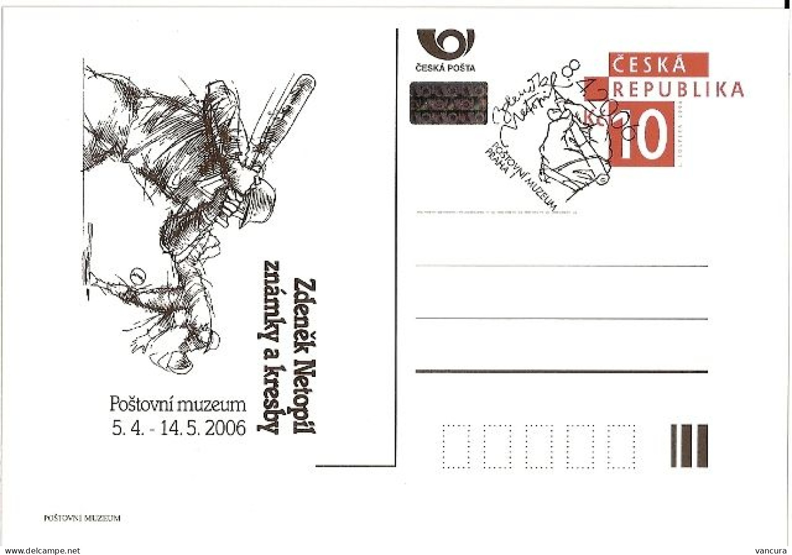 CDV PM 50 Czech Republic Z. Netopil Exhibition In The Postal Museum 2006 - Honkbal
