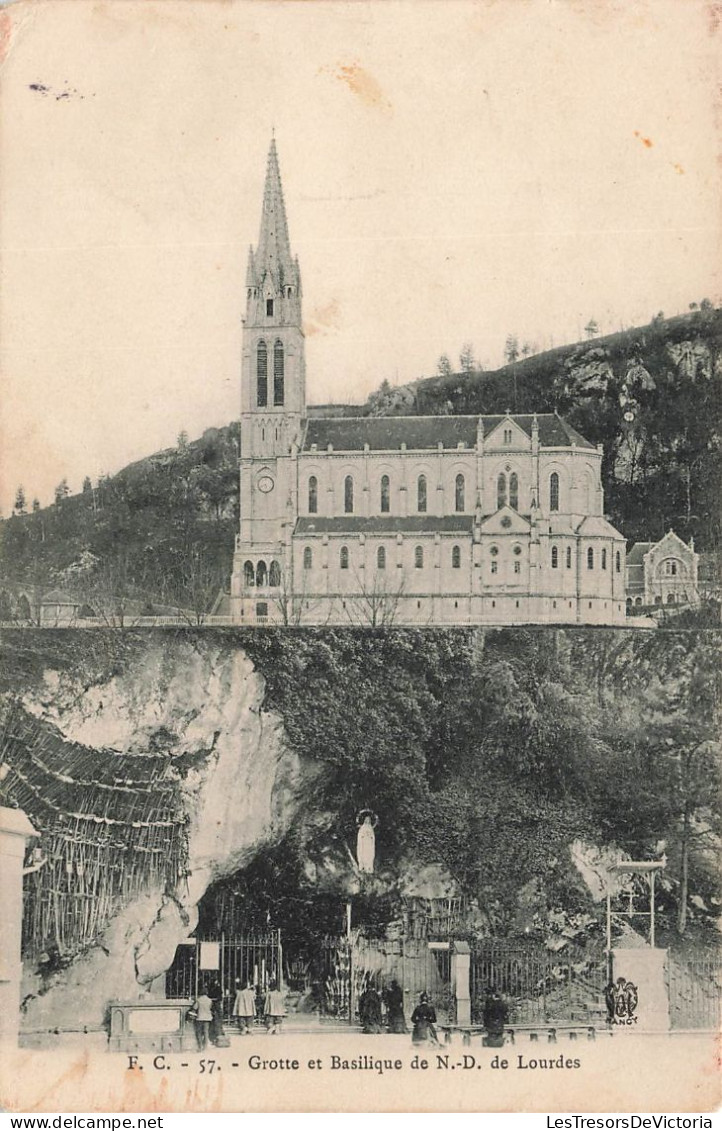 FRANCE - Lourdes - Grotte Et Basilique De Notre-Dame De Lourdes - Carte Postale Ancienne - Lourdes