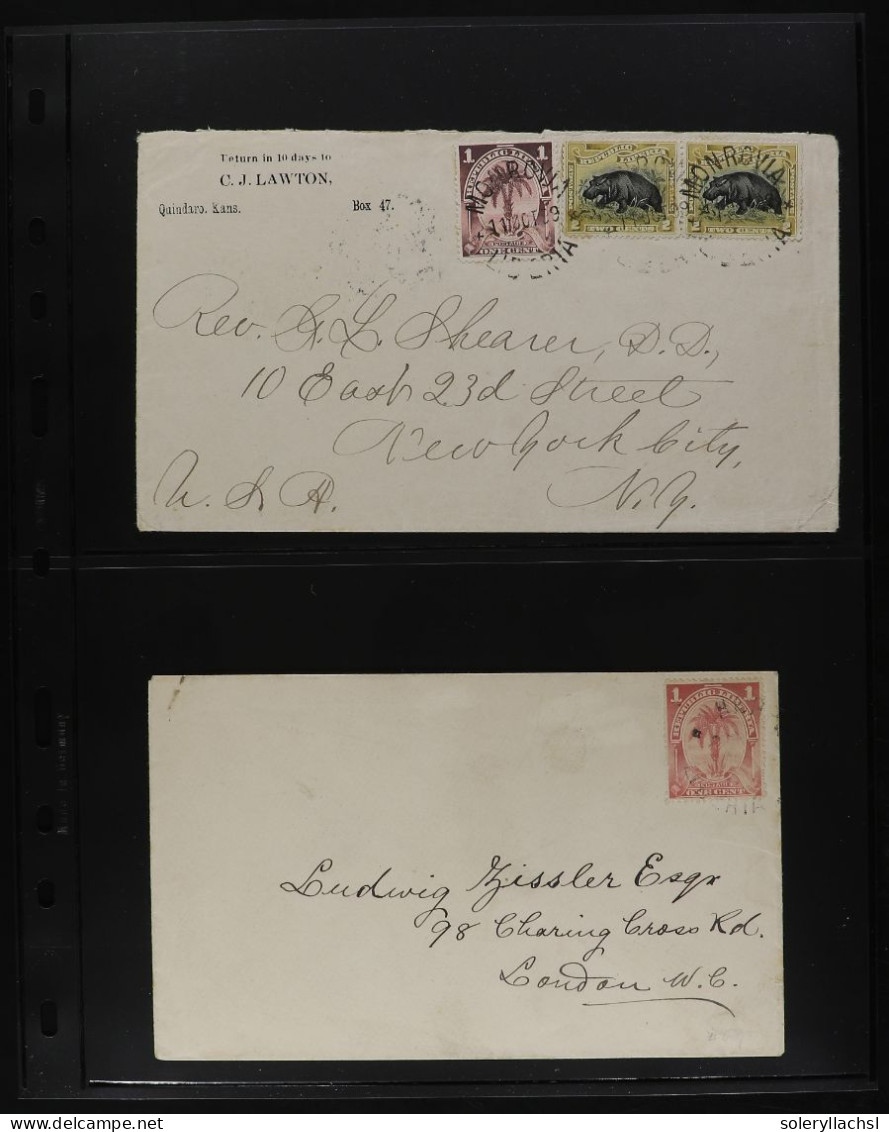 LIBERIA. 1889-1939. Lot Of 18 Covers. - Sonstige & Ohne Zuordnung