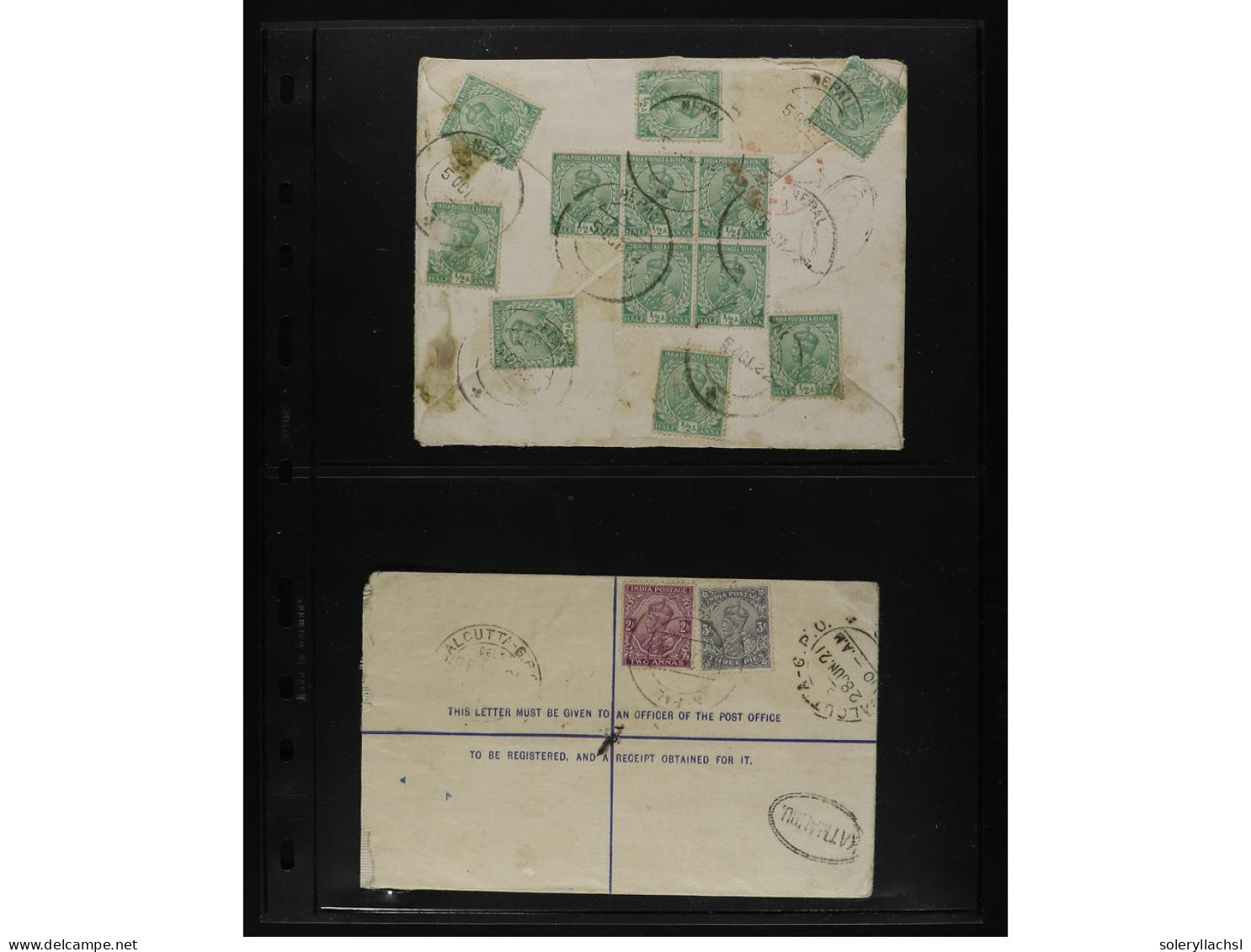 ESPAÑA. 1919-45. Lot Of 15 Covers With Indian Stamps Used In Nepal. - Autres & Non Classés