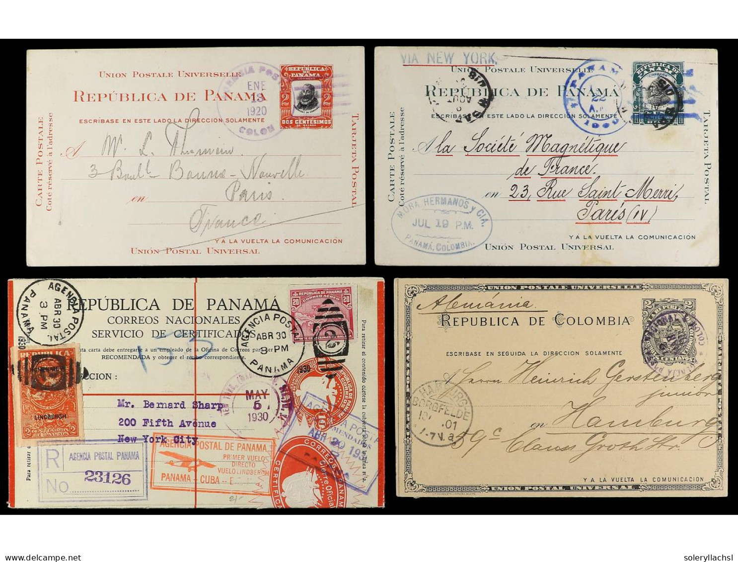 PANAMA. 1890-1930. 16 Covers And Cards. - Autres & Non Classés