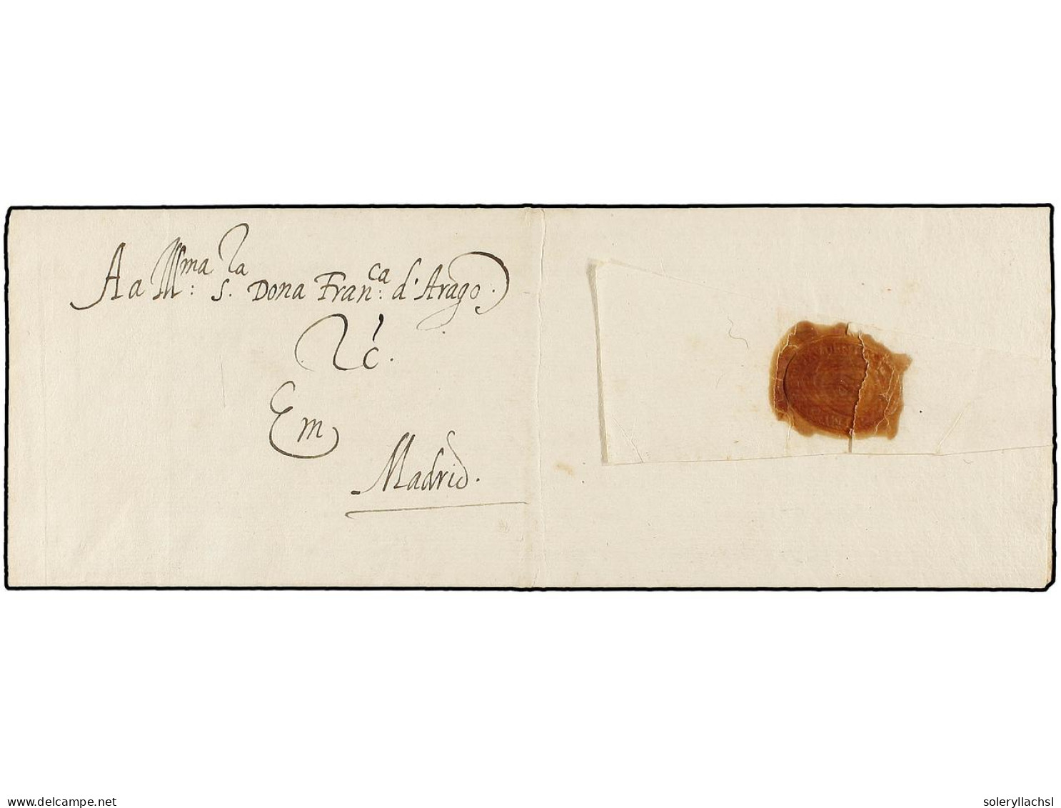 TURQUIA. 1591 (February 20). CONSTANTINOPLA To MADRID. Entire Letter Written In Portuguese With Red Oval Sealing Wax. Ex - Andere & Zonder Classificatie