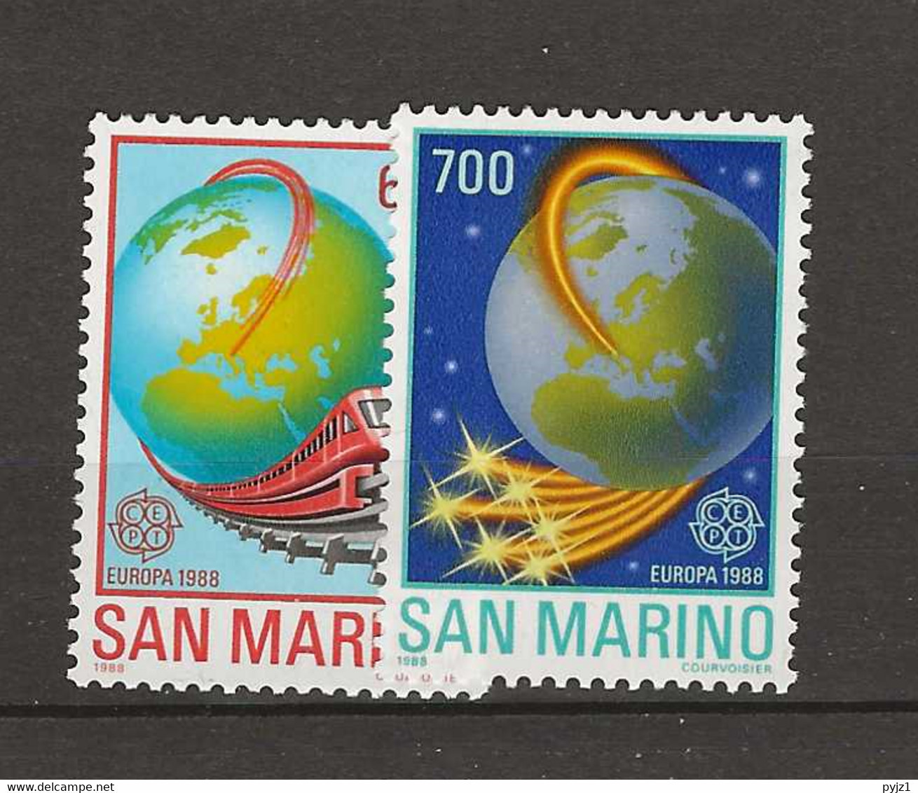 1988 MNH San Marino, Mi 1350-51 Postfris** - Neufs